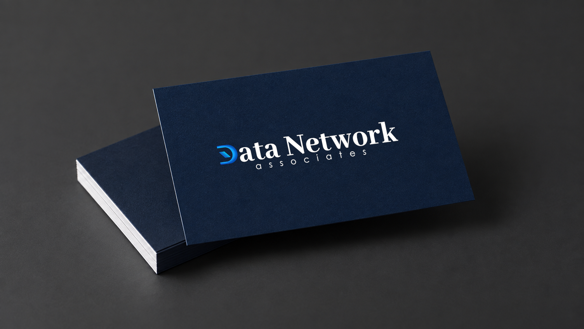 Data Network Associates business card mockup.