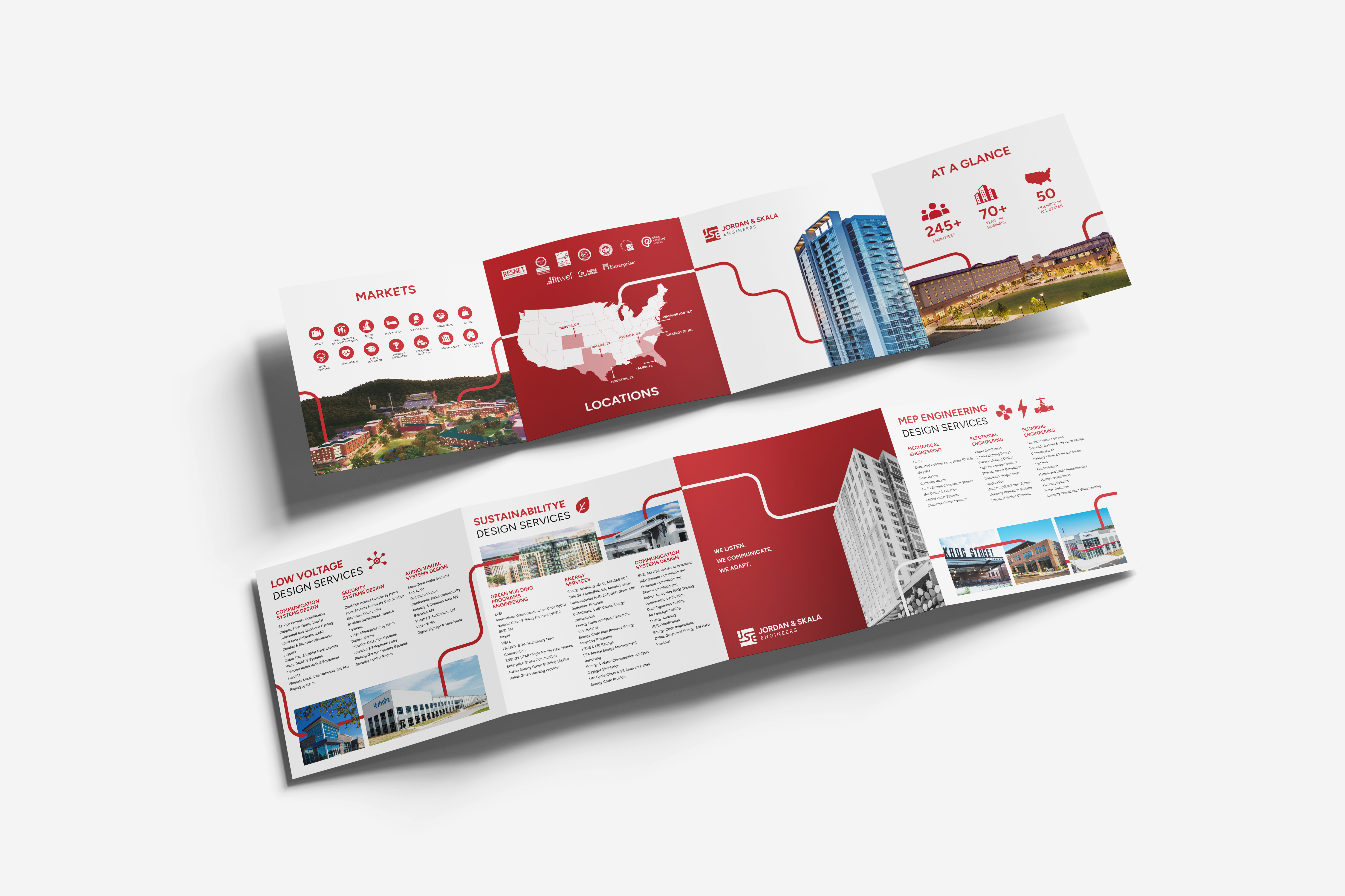 Jordan and Skala Engineers brochure design.
