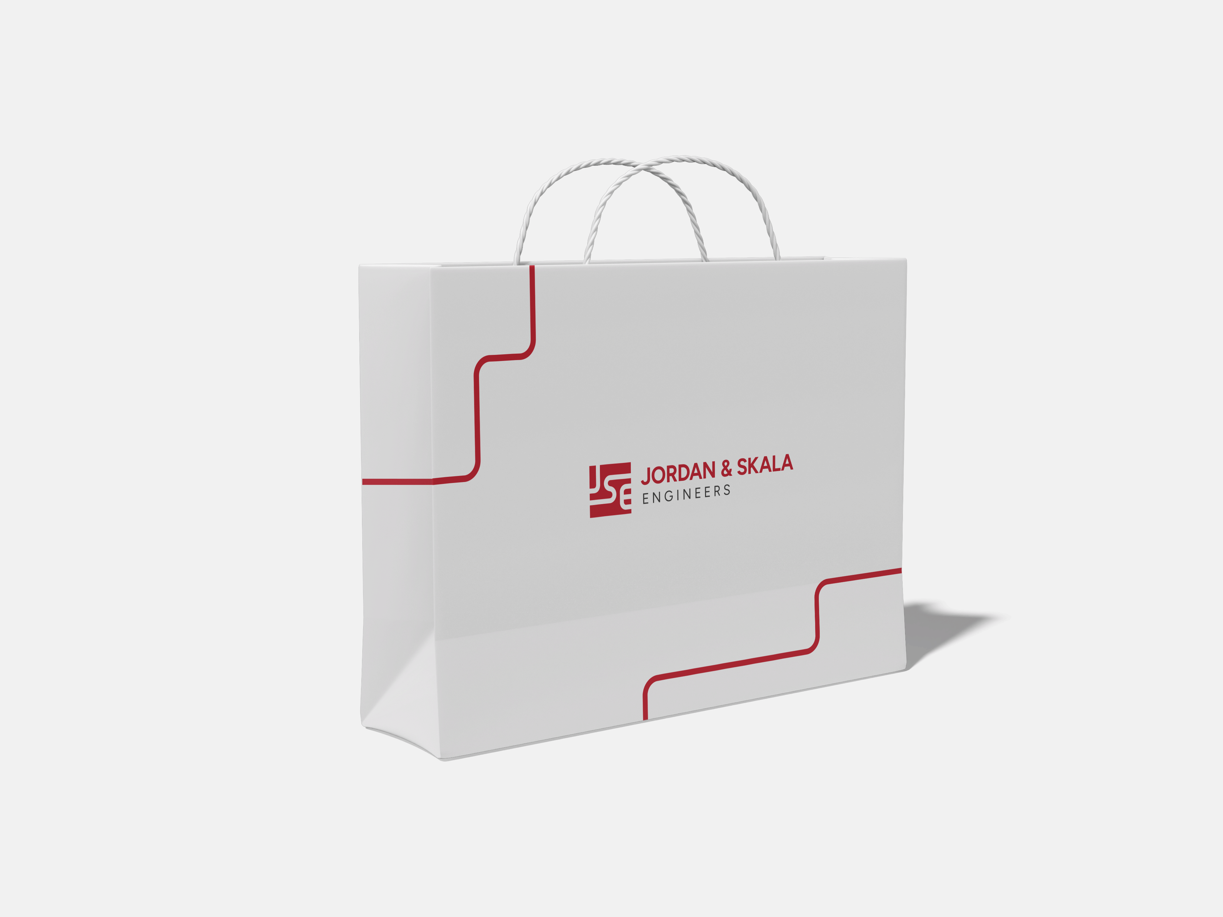 Jordan and Skala Engineers gift bag mockup.